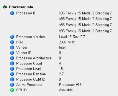 Fresh Diagnose rileva 4 CPU con H.T. attivato.